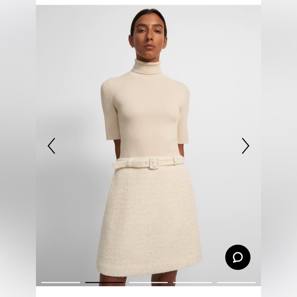 THEORY Knit Combo Dress in Tweed - M - Picture 2 of 3